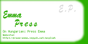 emma press business card